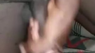Sexy black dick jerk off
