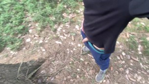 Horny guy plays with his cock and blows a load