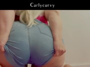 Blonde with big boobs playing a game and with her body!  9/16