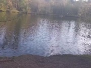 Risky Public Handjob with Cumshot at Lake 15/16