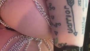 BBW plays with huge tits