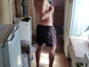 This time I'm walking around the kitchen