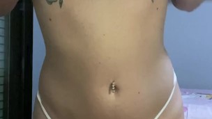 HORNY SPANISH TEEN STRIPTEASE AND MASTURBATION FOR HER EX BOYFRIEND