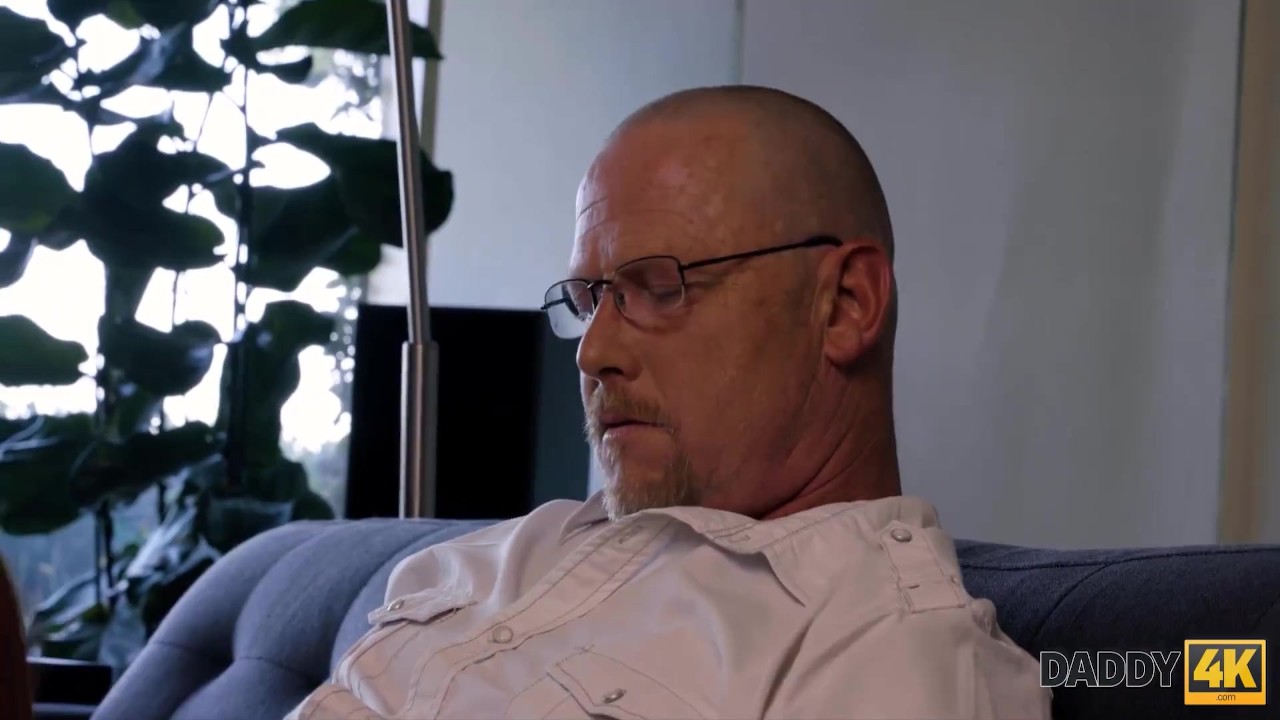 DAD DY4K redhead and her boyfriend's dad dy have on the sofa - RedTube