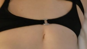 Blonde gags on huge cock while having a crazy orgasm!!
