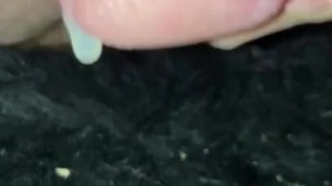 Milking my dick into shot glass for cum play later