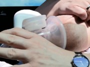 Pumping my big milk tits empty in the car 2/16
