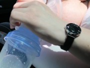 Pumping my big milk tits empty in the car 5/16