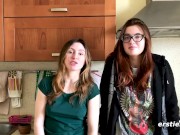 Cute Lesbian Couple Felicia & Lina Love Grinding In The Bedroom 11/16