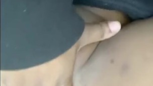 College Ebony with tight pussy masturbates to orgasm