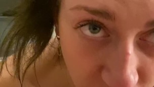 neighbor paid rent with deep blowjob(POV)