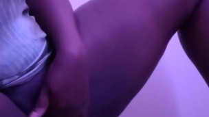 Pretty blue dildo fun time 