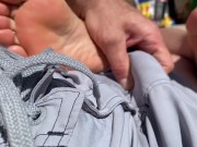 PUBLIC FOOT RUB ON A BOAT, BEACHED ON SHORE 12/16