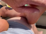 PUBLIC FOOT RUB ON A BOAT, BEACHED ON SHORE 5/16