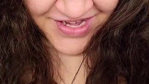 Pretty thickness milf Puerto Rican seductively entice with oiled up breast