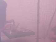 Hot MILF worships man's cock, balls, feet, and ass while serving tea 2/16