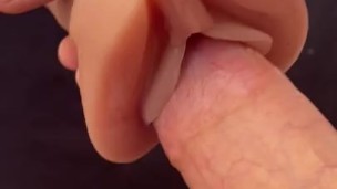 I cum soo much with my fake pussy outside!