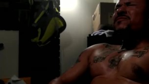 Sexy tattoo thug shoots load on own body ( if this video gets 10,000 views then I got to gloryhole)