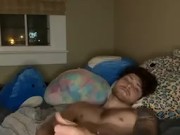 Uncut White Cock takes two hands
