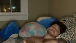 Uncut White Cock takes two hands