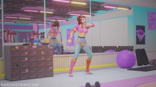 Brigitte Dancing in the Gym (no bra!)