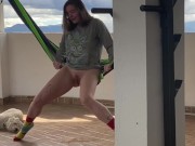 Gringa Orgasmo A Chorro en la hamaca 16/16