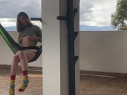 Gringa Orgasmo A Chorro en la hamaca 2/16