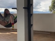 Gringa Orgasmo A Chorro en la hamaca 3/16
