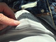 Lots of slimy precum from the tip of my cock!