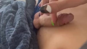 “You like this Dick on your face? Huh?” Playing with uncut cock and vocal.