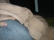 Jerking off hidden with the family in the next room