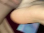 creamy wet pussy and feet ready for daddy to smell 11/16