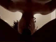 Ebony Milf with Huge Tits Sucking my Cock in the Bathroom 10/16