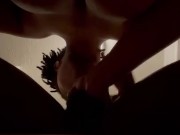 Ebony Milf with Huge Tits Sucking my Cock in the Bathroom 14/16