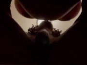 Ebony Milf with Huge Tits Sucking my Cock in the Bathroom 5/16