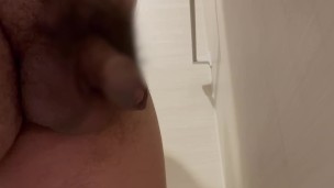 A handsome Japanese pees with a penis foreskin