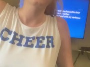 Blonde Cheer leader gets fucked