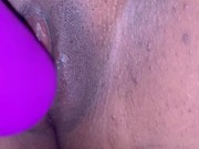 Ebony Masturbates to orgasm with contraction