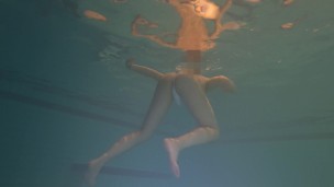 Underwater pool naked swim