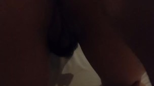 Stepsis first try with anal big toy at motel! 