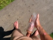 Hands Free Orgasm And Cum Standing With Fleshlight
