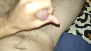 Stroking dick, nipples play and great orgasm