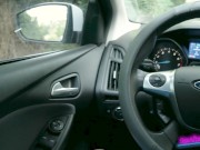 Public Blowjob in Car, She eat all his Cum 1/16