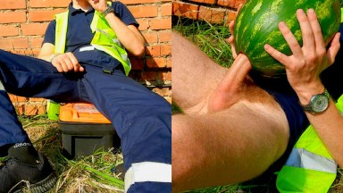 Builder fucked hard watermelon