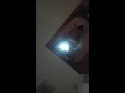 I swallowed the big dick whole on the bed and left my husband just watching. very good motel 15/16