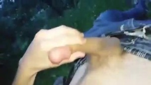 My first outdoor jerk off