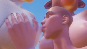3some Фурри коровы большая грудь сосать