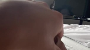 Morning wood cums hard in sun