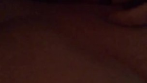 Squeezing my fat titties and fingering my pussy