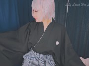 Lily in Kimono and Purple Tabi Socks Masturbating